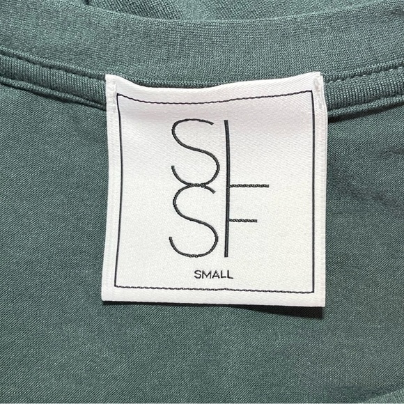 Sarah Liller SLSF Dress Womens Size Small Green Ruched Tank Midi Stretch NEW - Picture 3 of 10